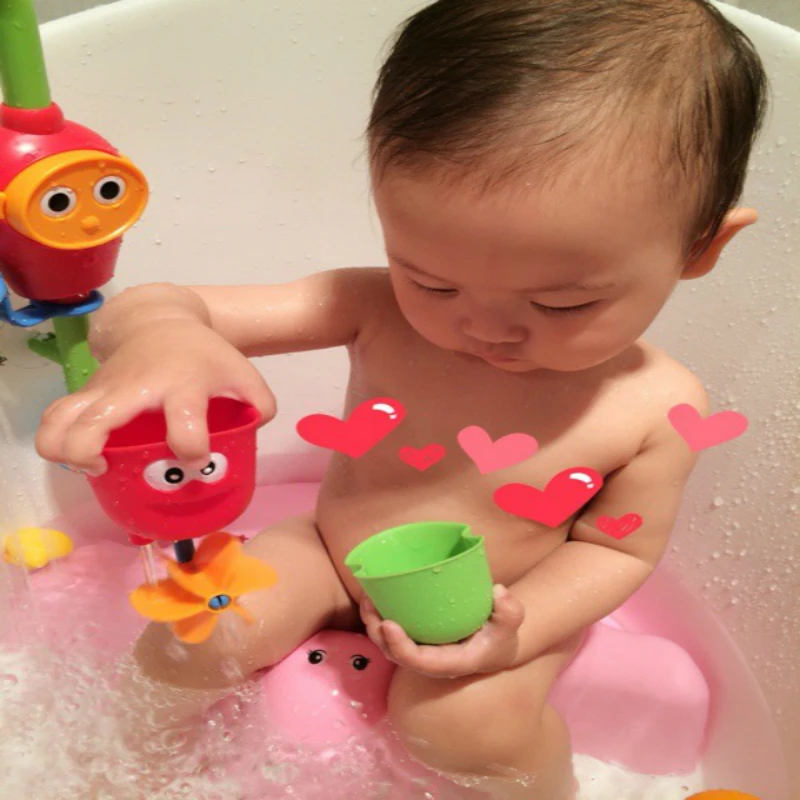 Lovely Cartoon Bathtub Kids Baby Bath Articles Toys Shower Faucet Spray Water Toys For Children Bathtub Water Spraying Tool