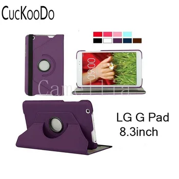 

CucKooDo For LG G Pad 8.3,360 Rotating Magnetic Smart Fabric Leather Case Coverg For LG G Pad 8.3 V500