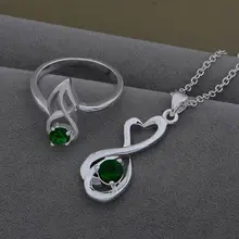 ; высокое качество; серебряные ювелирные изделия ожерелье кольцо WT-479