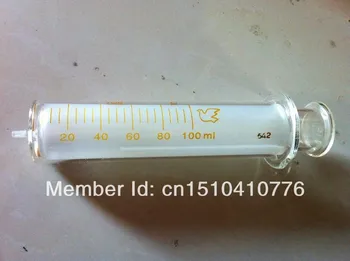 

100ml Glass Syringe Injector Glass Sampler Lab Glassware
