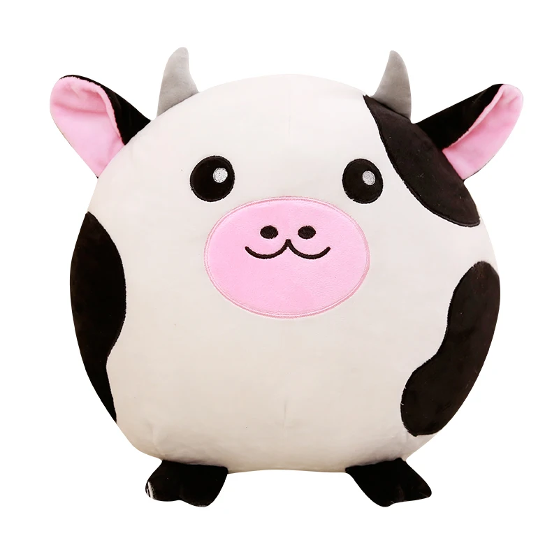 

GGS 40cm Cute Cows Raccoon Pig Fox Cows Plush Toy Stuffed Soft Animal Cartoon Pillow Lovely Christmas Gift For Kids