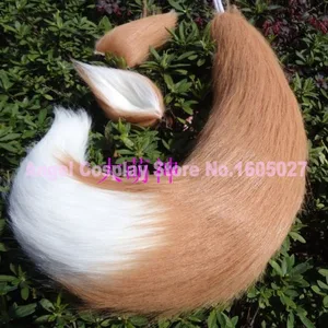 Anime Spice and Wolf Horo Cosplay Wolf Ears & Tail Different Length Handmade Cosplay Props