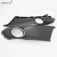 2pcs For VW Polo Vento Sedan Saloon 2011 2012 2013 2014 2015 2016 Car-Styling Fog Light Fog Lamp Grille Cover With Hole