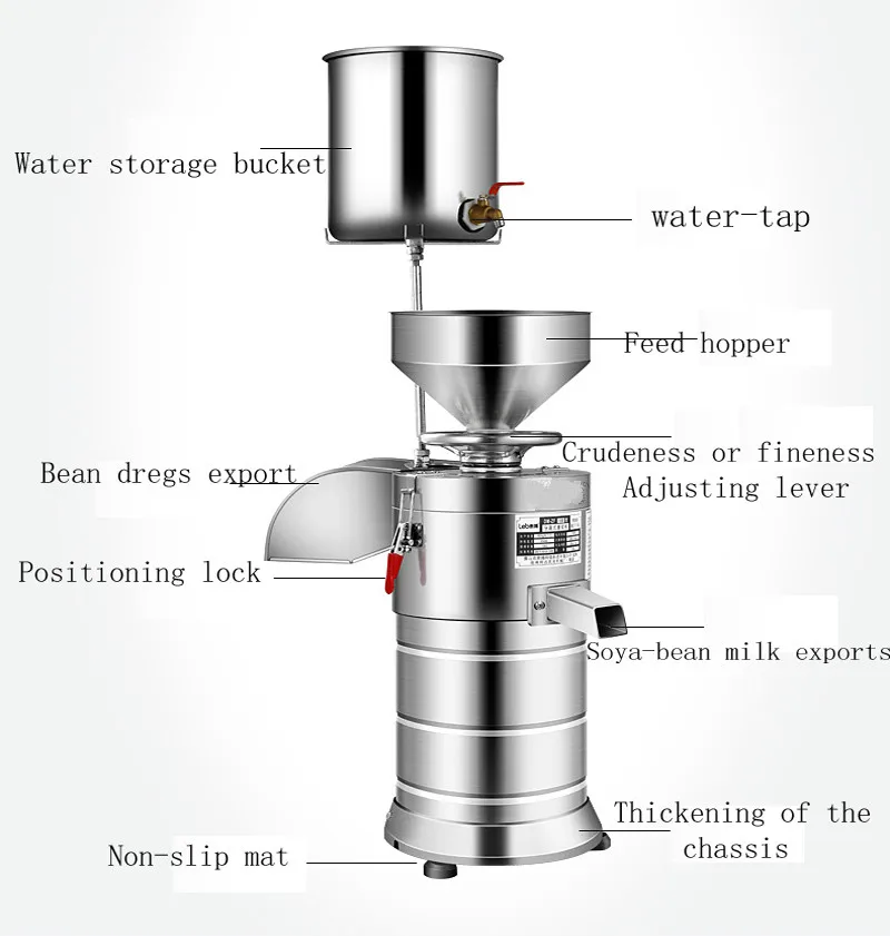Soybean Коммерческая воробная машина slag разделительная soymilk машина бытовой Бетер аппарат для тофу 220 В 0,75 кВт