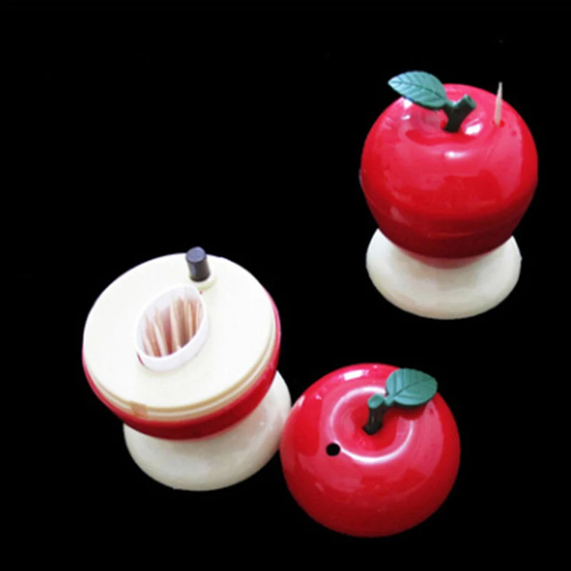 

Fruit apple shape toothpick case fashion small portable vintage romantic creative automatic toothpick box 785678