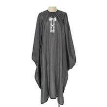 Чёрная накидка из ткани для предохранения одежды клиента от волос в парикмахерских.Для взрослых. Плащ Т-82 Водонепроницаемый