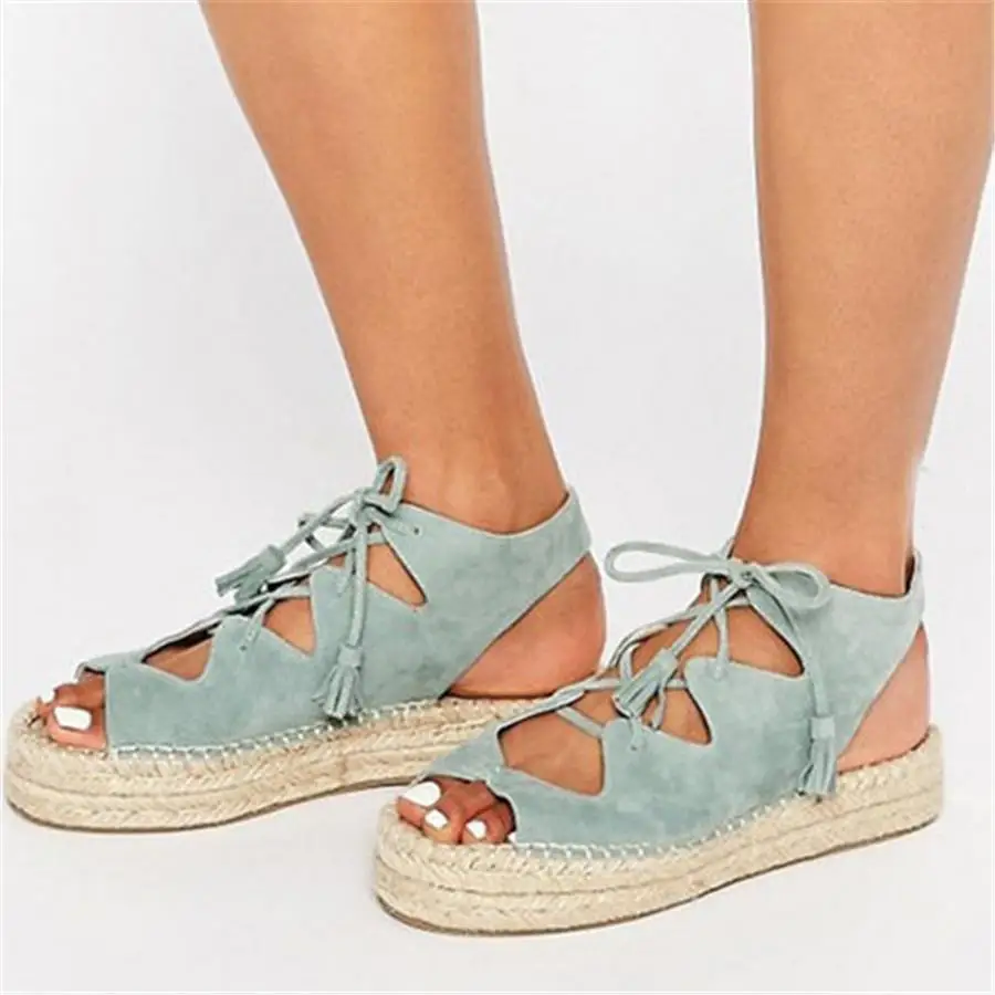 

Women Sandals 2019 Summer Shoes Retro Gladiator Peep Toe Sandals Lady Roman Lace-up Platform Woven Wedge Sandals Sandalias Mujer