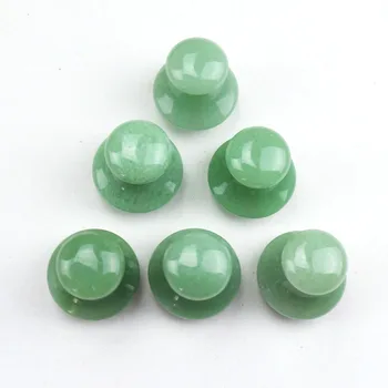 

HIMABM 6 Pcs Green Aventurin small mushroom massage for face beauty relax body chakra reiking healing stone needle stone therapy