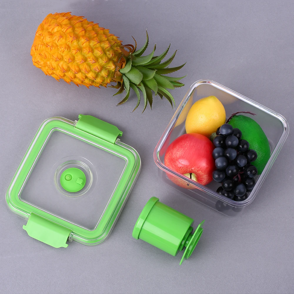 

1180ml Food Storage Box with Manual Vacuum Pump BPA Free Vacuum Seal Storage Container Lunch Box Microwave & Diswasher Crisper
