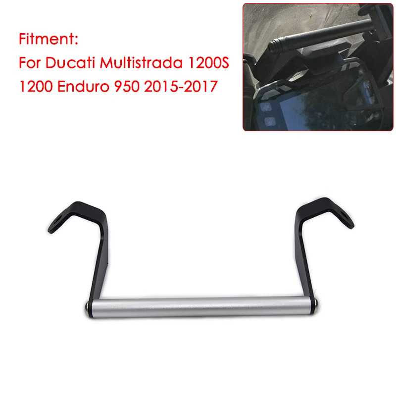 GPS Smart Phone Navigation Mount Mounting Bracket Adapter Holder For Ducati Multistrada 950 1200S 1200 Enduro  2015 2016 2017 (5)
