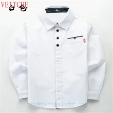 Рубашка для мальчиков высокого качества новая коллекция г. Рубашки из плотного хлопка английский стиль одежда для детей топы с длинными рукавами