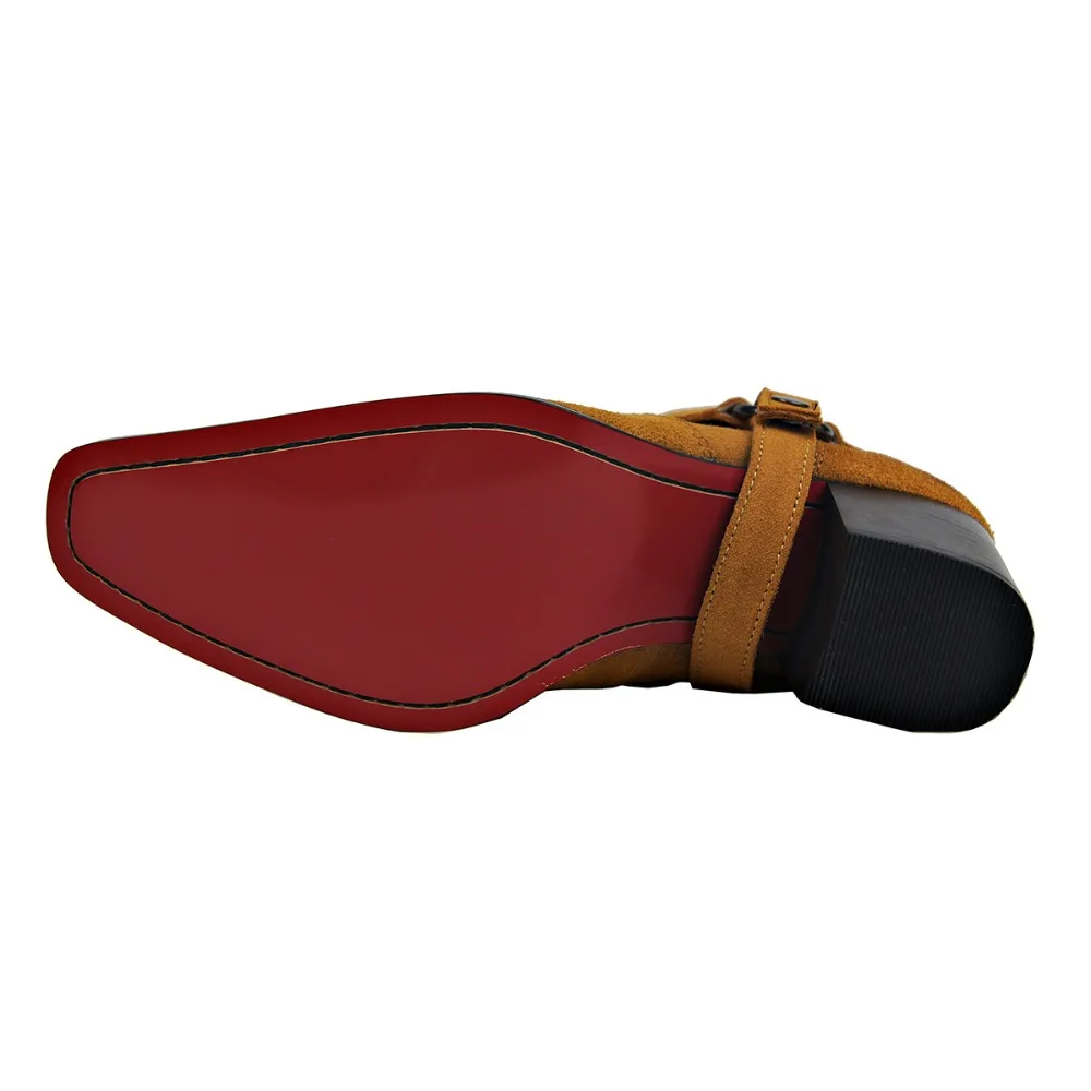 OTTO/ботинки на высоком каблуке из натуральной кожи ручной работы; Брендовая обувь; классические ботинки с красной подошвой; мужские дизайнерские туфли из коровьей кожи