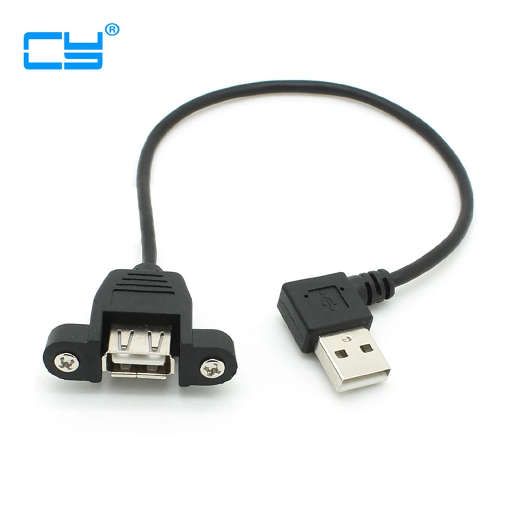 Cable Length: 0.2m, Color: Black Cables 20cm 90 Degree Right Angled USB 2.0 A Male Connector to Female Extension Cable with Panel Mount Hole Cable Length: 0.2m, Color: Black Cables 20cm 90 Degree Right Angled USB 2.0 A Male Connector to Female Extension Cable with Panel Mount Hole