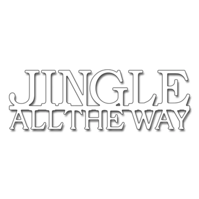

JINGLE ALL THE WAY Words Metal Cutting Dies Stencil for DIY Scrapbooking Paper Cards Making Decorative Crafts Supplies New 2018