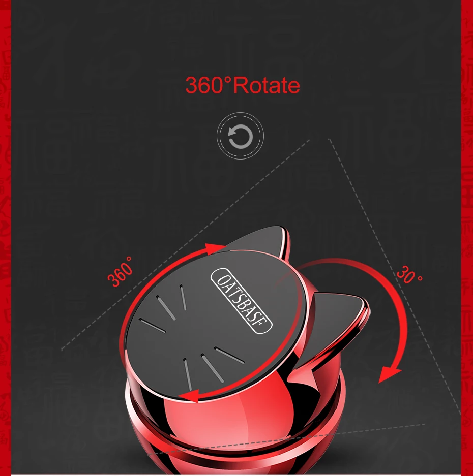 OATSBASF, универсальный автомобильный держатель для телефона, 360 градусов, gps, магнитный держатель для мобильного телефона, для Xiaomi Redmi Note 7, магнитный держатель, подставка