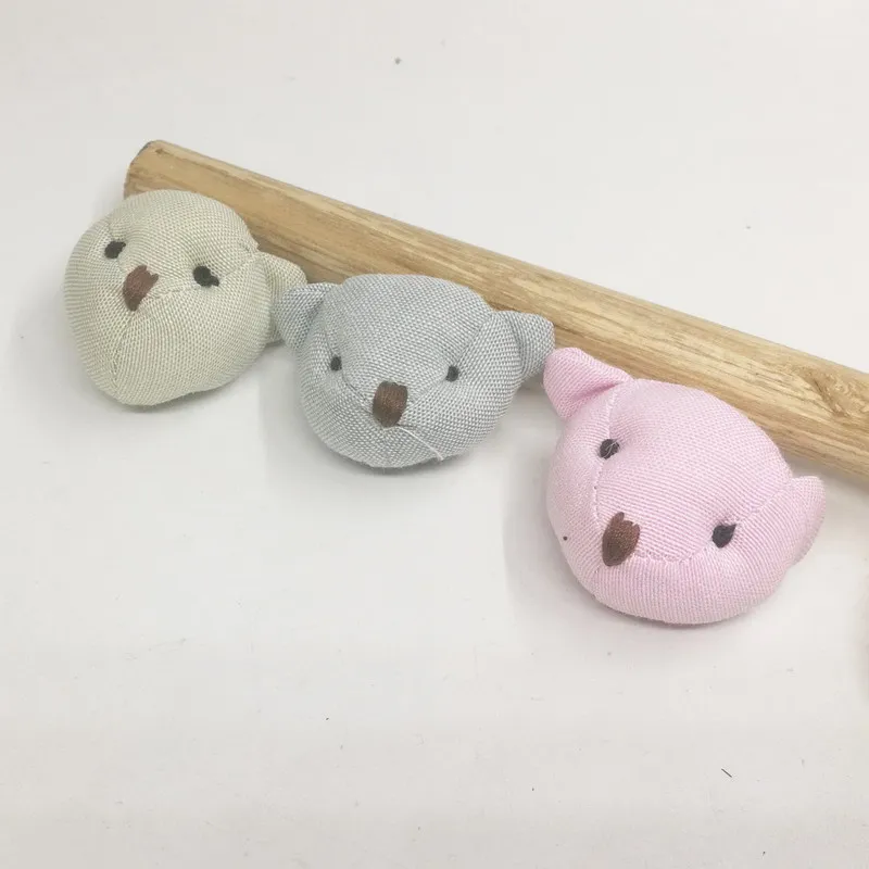 

Wholesale 12pcs/Lot 4cm DIY Bear Head Cute Mini Bear Plush Toy Handmade Stuffed Animal Material Small Doll Design