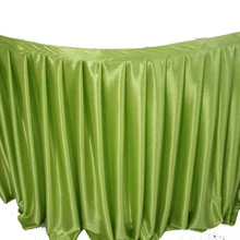 Dearest 3 метра шелк льда стол юбки белый розовый Королевский синий цвет черный свадебный стол юбка Скатерть украшения