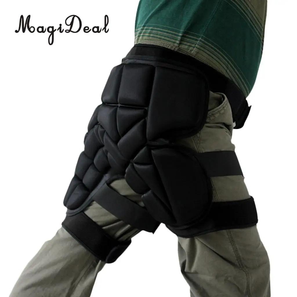 MagiDeal Impact-resistant Thickened 2.5cm Skiing Hip Butt Pad Roller Skating Snowboard Padded Safe Shorts Guard Black S M L