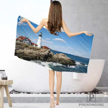 

Custom _Elizabeth_Lighthouse Bathroom Washcloth Towels Face Towel/Bath Towel Shower Towels Size 33x74cm/72x143cm#18-12-17-07-302