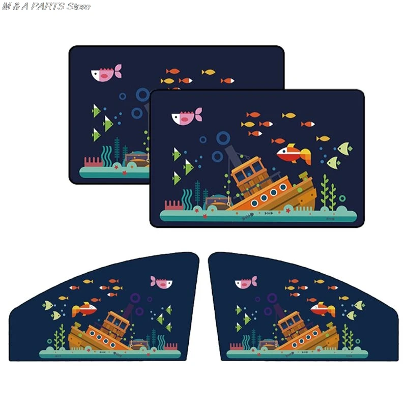 

Cartoon Car Magnetic Sunshade Sunscreen Insulation Car Curtain Sun Visor Side Window Sunscreen