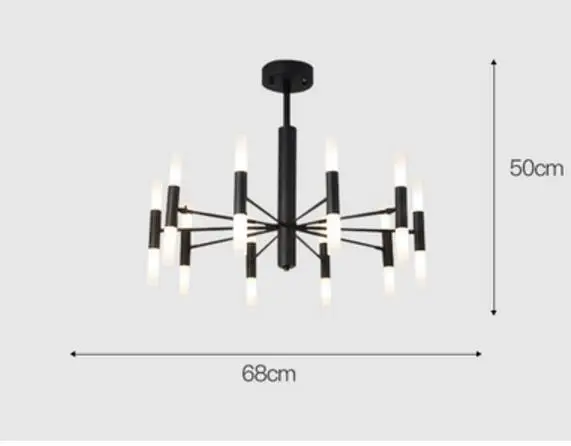 Европейский простой подвесной светильник с трубкой, подвесной светильник, светодиодный подвесной светильник, современный фойе, гостиная, прихожая светодиодный подвесной светильник - Цвет корпуса: 20H small