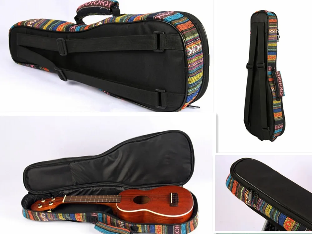 2015 High Quality Vintage Style Ukulele Case Padded 21" Soprano 23