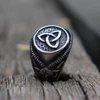 Anillo de acero inoxidable 316L para hombres, nudos celtas, Satan, diablo, Cabra, anillo de ciclista joyas de amuleto ► Foto 1/5