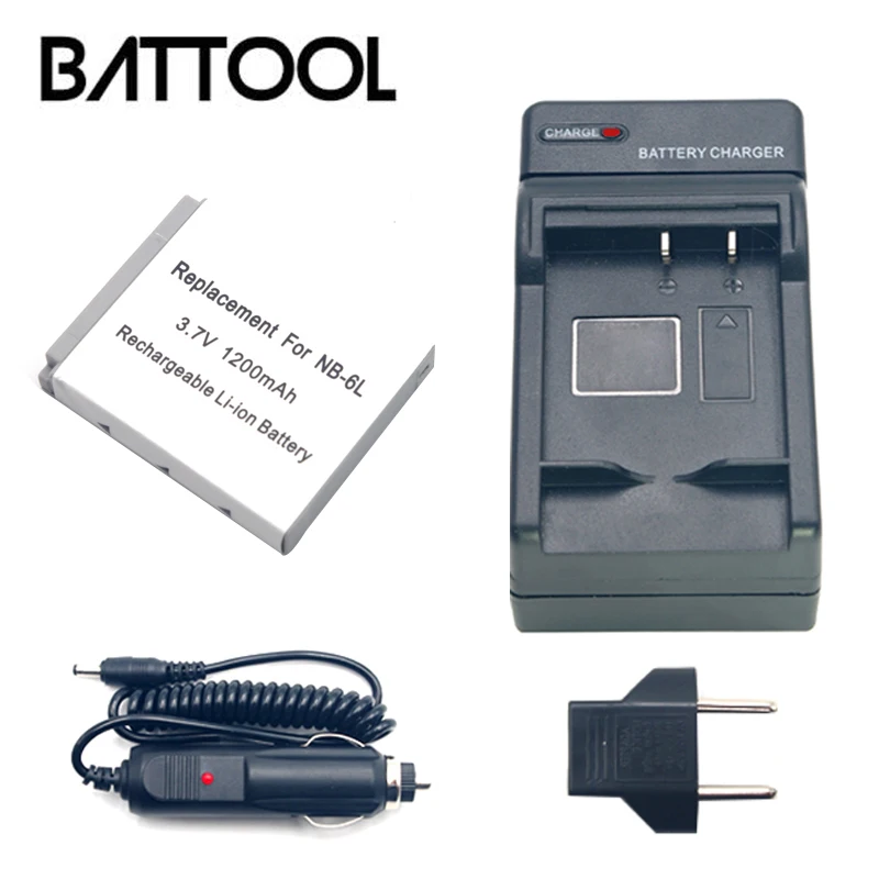 

1X NB-6LH NB6L NB-6L Li-ion Battery+Batter Charger for Canon HS SX520 SX530 SX540 SX600 SX610 SX700 SX710 IXUS 95 200 210 105