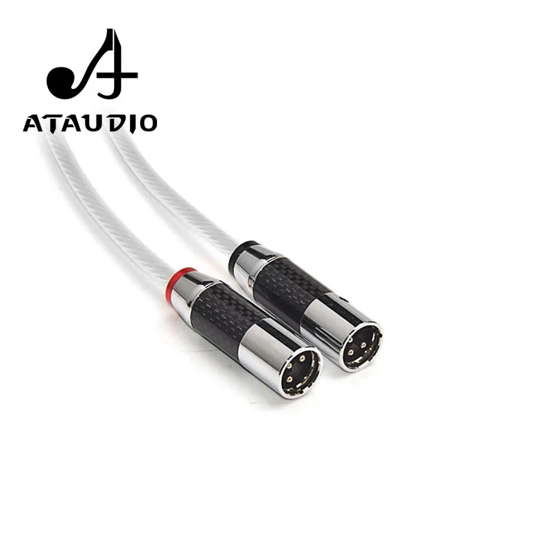 ATAUDIO посеребренный Hi Fi XLR папа к RCA Мужской кабель end 2rca 2 xlr Аудио 1 м 3 м|Кабели VGA| |