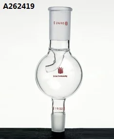 

A262419:Adapter, Distilling Trap, Upper Joint:24/40, Lower Joint:19/22, Capacity:100ml