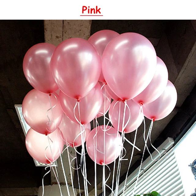 10 шт блестящие металлические латексные шары с жемчугом толстые Хромированные Металлические надувные воздушные шары Globos Metalicos украшение для дня рождения - Цвет: 10inch Pink