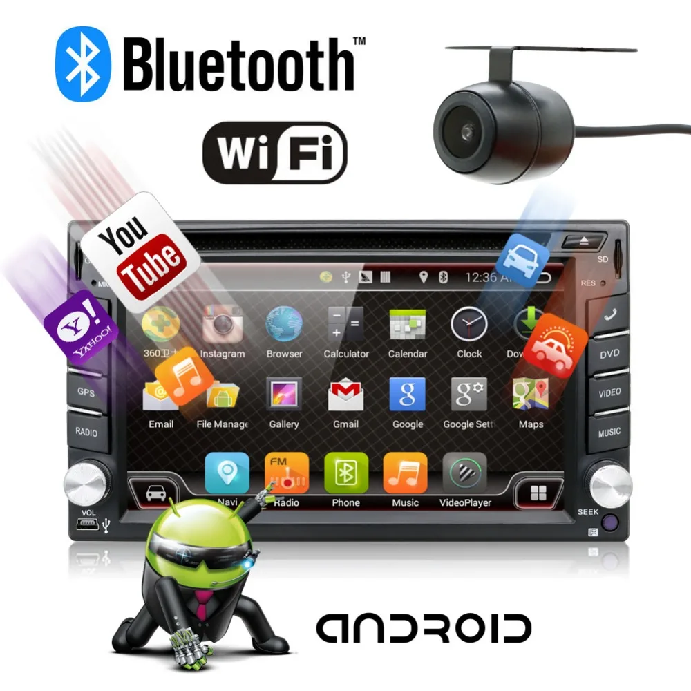 

Universal 2 din Android 7.1 Car DVD player GPS Wifi Bluetooth Radio 2GB CPU DDR3 Capacitive Touch Screen 3G car pc audio obd2