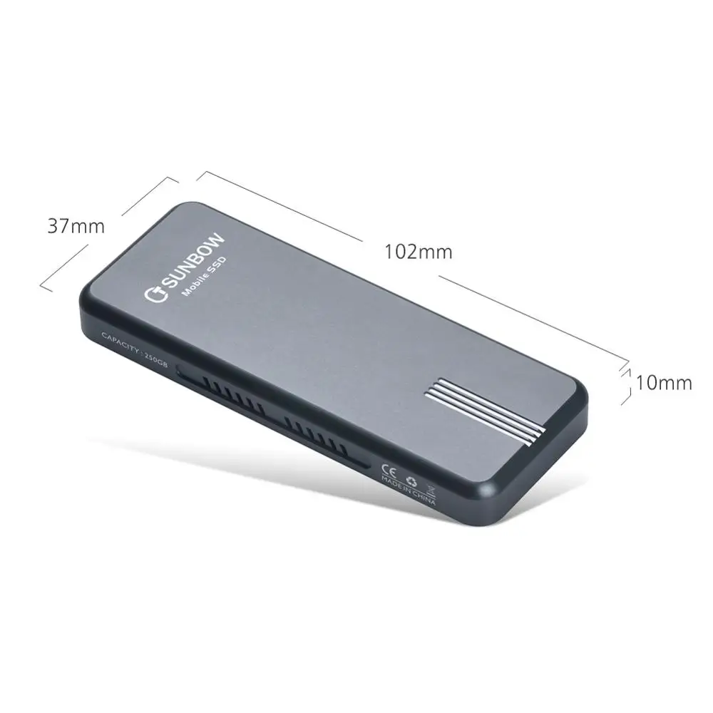 Новейший Портативный внешний твердотельный накопитель SSD 120 ГБ 250 500 с интерфейсом