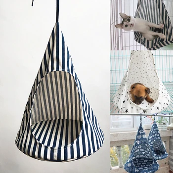 

Comfortable Pet Cat Dog Conical Sleeping Bed Basket Hammock Bed Window Cage