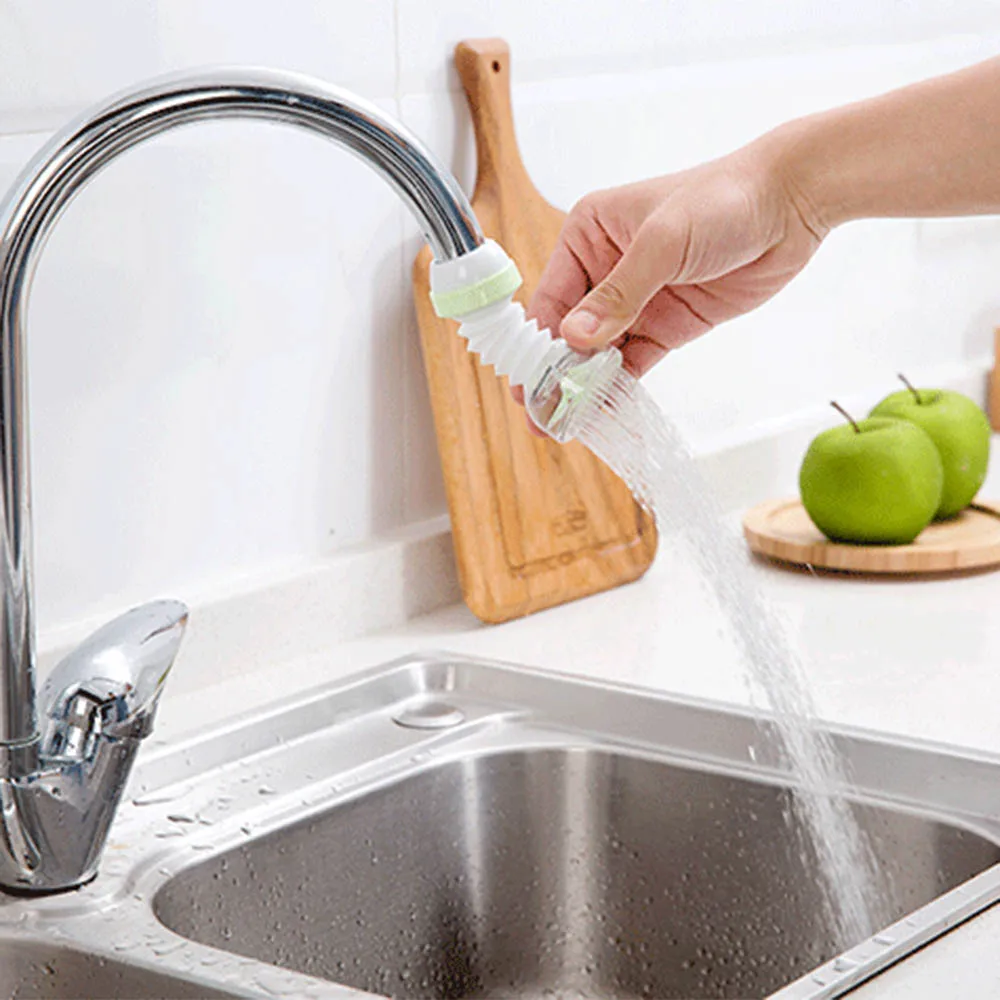 

3 Colors Hot Adjustable Long Tube Shower Kitchen Faucet Water-saving Shower Household Tap Water Filter Splash Head Extension