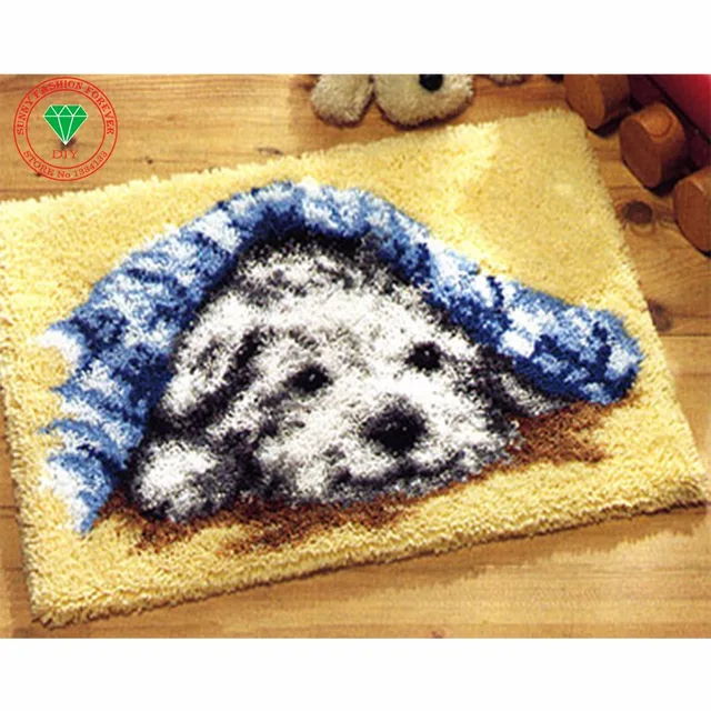 Diy Рукоделие вышивка крестом вышивка тема комплекты Ковер вышивка Лоскутное ковер вышивка крестом подушка ковры ковры Милая Собака