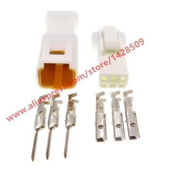 

20 Sets 3 Pin White Waterproof Automotive Plug Wiring Harness Connector JST03R-JWPF-VSLE JST03T-JWPF-VSLE