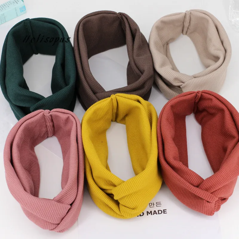 

Helisopus 2019 New Knitted Headband Korean Wool Hairband Crochet Head Band Turban Women Fashion Hair Accessories