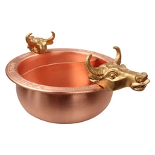 Ручная работа, медное натирающее блюдо, коровья голова, медное двойное ухо, индукционная плита, мандарин, утка, Сычуань, горячий суп, сковорода