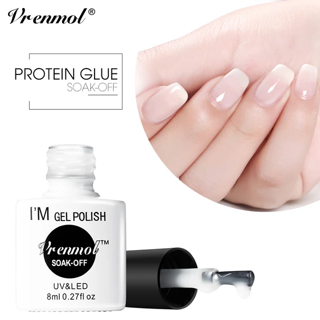 Vrenmol Translucent Gel Nail Polish Opal Jelly Gel Lacquer Clear Milk