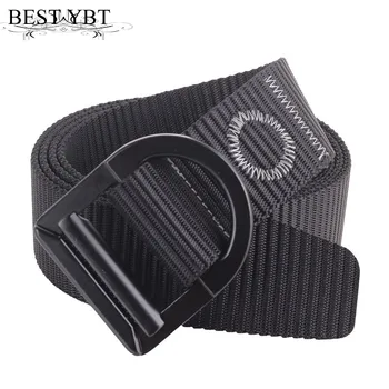 

Best YBT Unisex Nylon belt Alloy black smooth buckle belt Outdoor sports non-slip wear-resistant quick drying nylon men belt