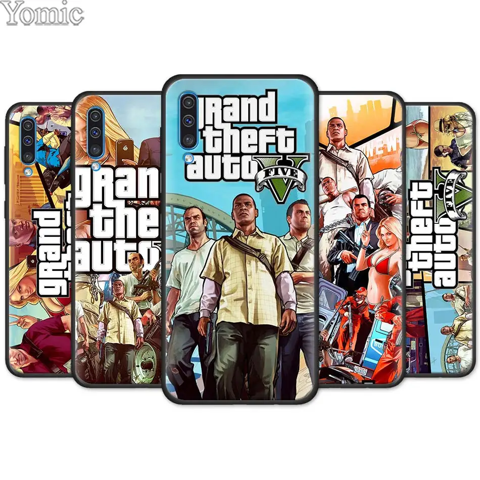 

Grand Theft Auto GTA V Black Soft Case for Samsung Galaxy A50 A70 A40 A10 A20 A30 A60 M30 M10 M20 Silicone TPU Phone Case Cover