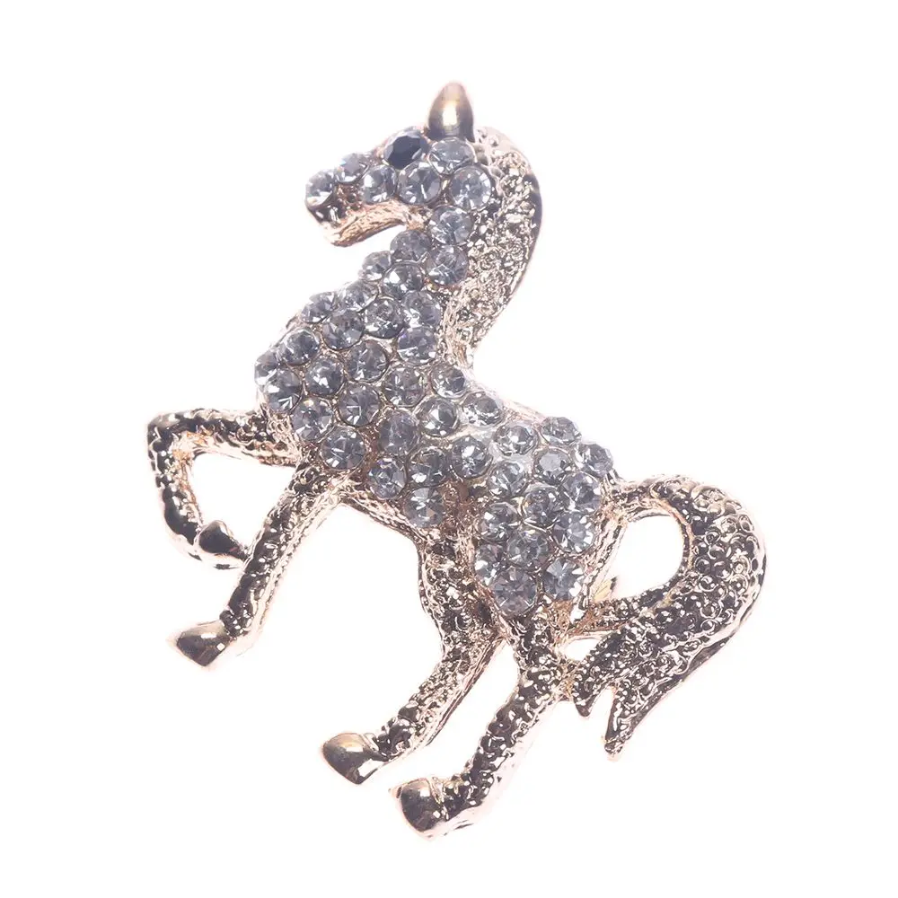 Fashion Exquisite Crystal Brooches Elegant Horse Pin for Ladies Gold Brooches for Women Fashion Exquisite Crystal Brooches Elegant Horse Pin for Ladies Gold Brooches for Women