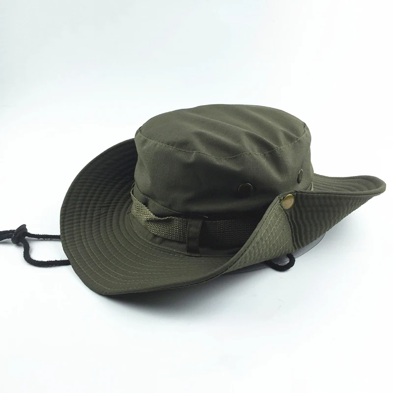 Benni Cap Hat Big Brim Round Hat Solid Color or Camouflage Men and Women Outdoor Mountaineering Fisherman Hat Visor Double Sided