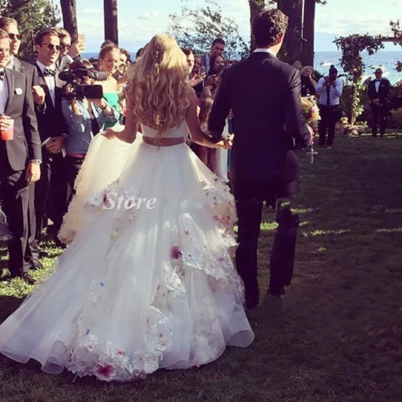 2016-New-White-2-pieces-Wedding-Dresses-Sweetheart-Wedding-Dress-With-Appliques-Robe-De-Mariage-Brautkleid (1)