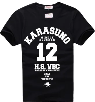 

Haikyuu!! Yamaguchi Tada Karasuno T-Shirt Black Cosplay