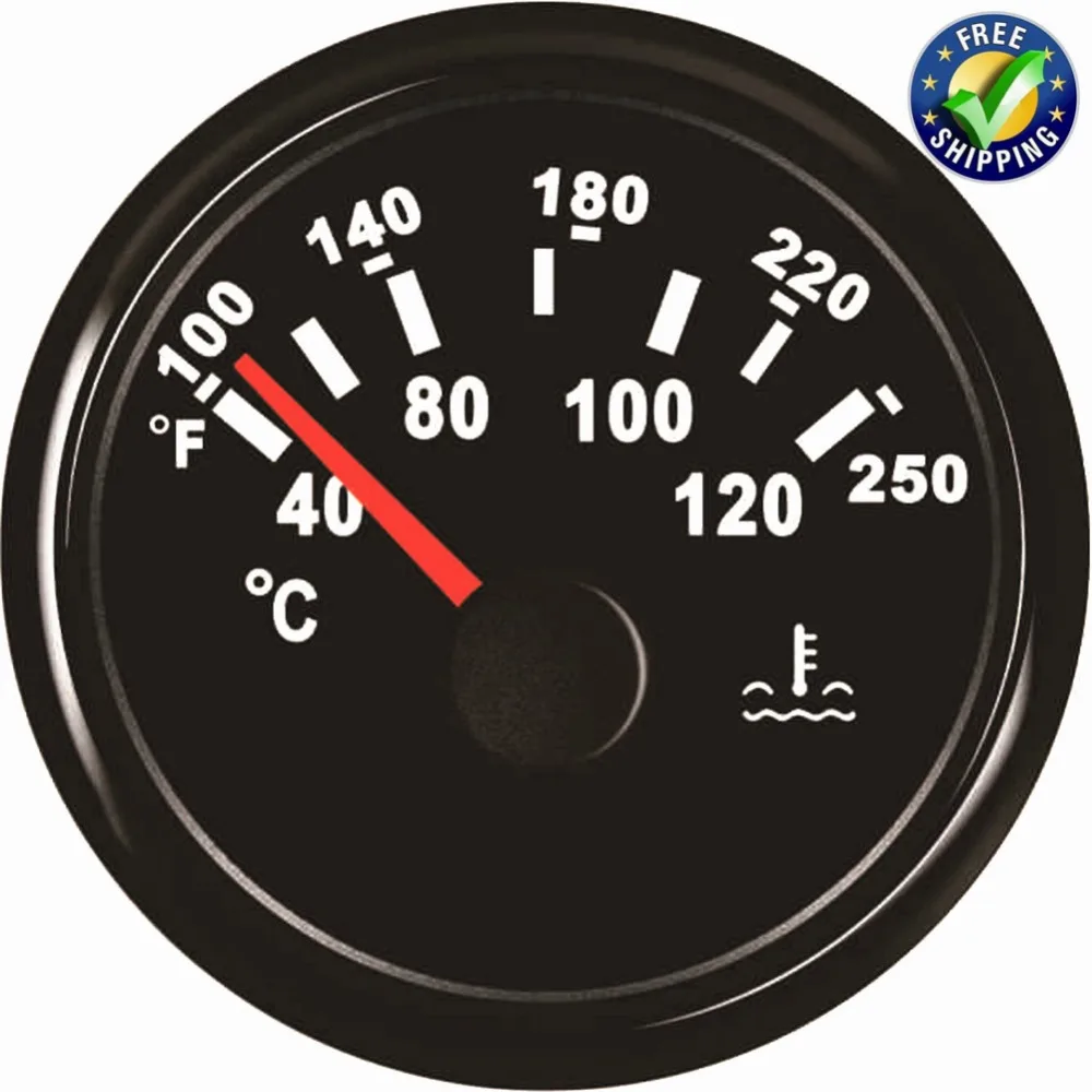 Marine Tuning Water Temp Meters 52mm 40 120 Degree Pointer Type Water