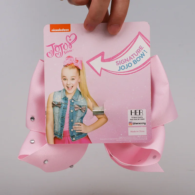 JOJO Siwa бант для волос 8 дюймов Большой Радужный стиль горячее бурение корсажная