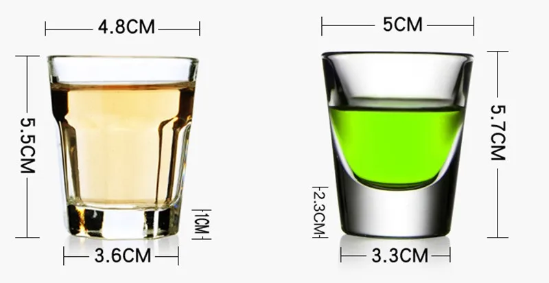 6 шт./компл. ручной работы теплозащитные выстрел Стекло духов бутылка водки чашка ликера алкоголя Кубок стакан для виски Стекло es чашка для питья аксессуары