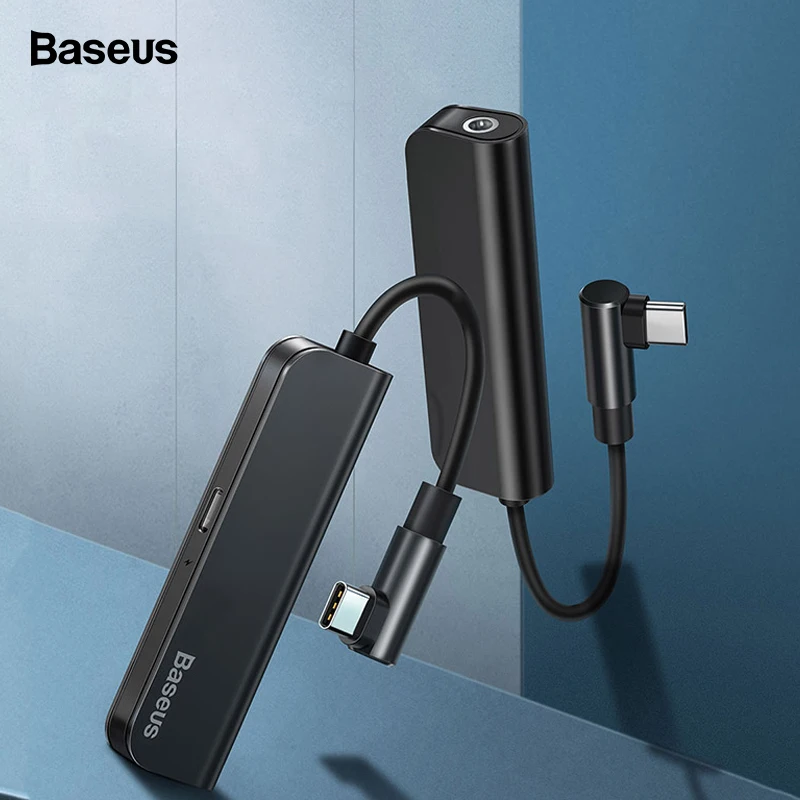 Baseus PD 18 Вт USB C OTG адаптер usb type C до 3,5 мм разъем type-c Aux аудио разъем для Xiaomi Mi 9 samsung S10 S9 USBC сплиттер